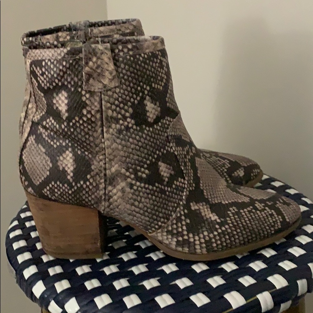 Snakeskin Booties